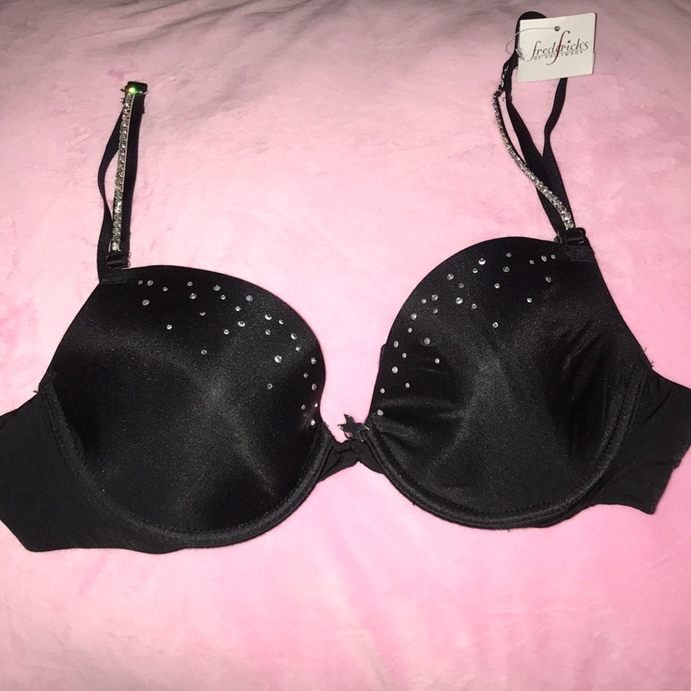 Black studded bra